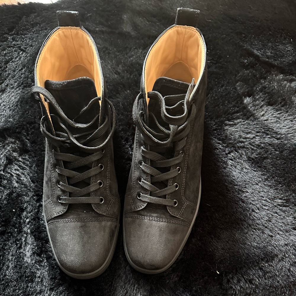 Christian Louboutin Black High-Top Sneakers